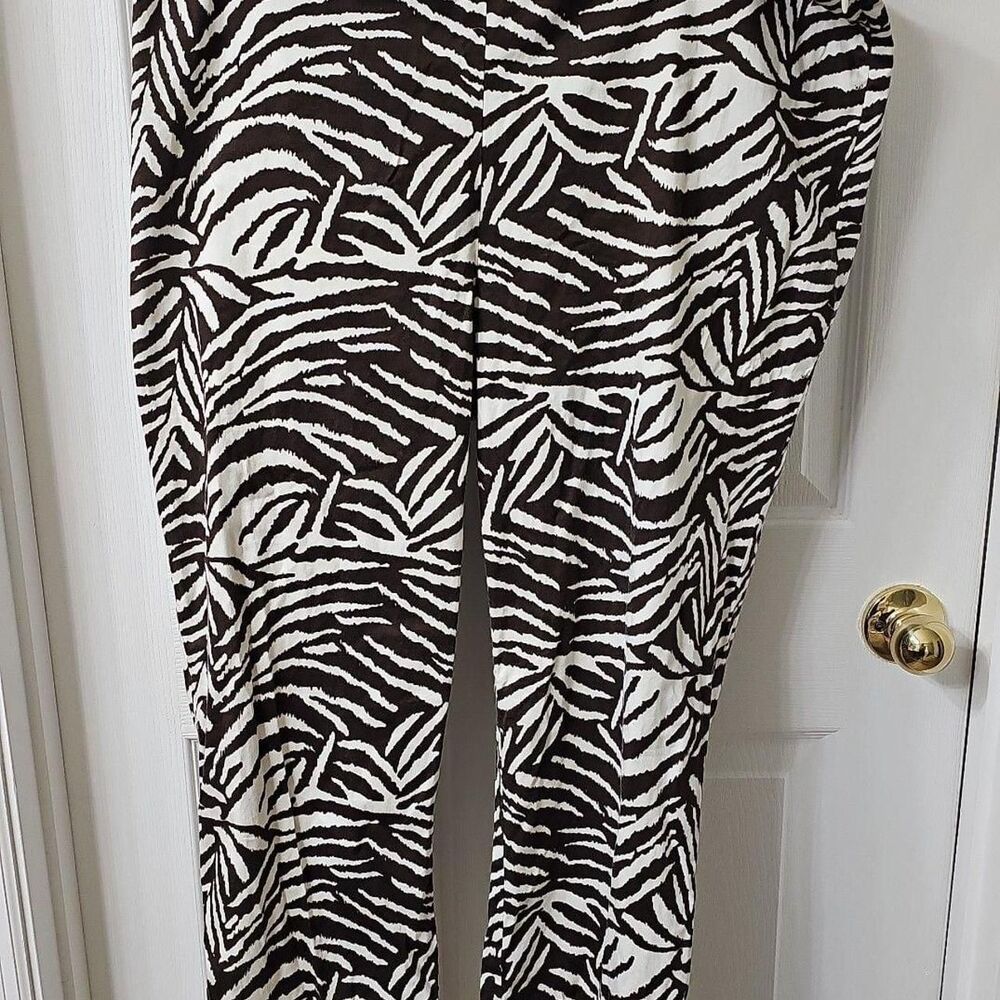 Chico's Zebra Print Side Zip Ankle Pants Size 3 (US 16)